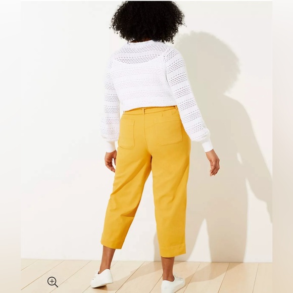 LOFT Plus Slim Tie Waist Ankle Pants - Picture 3 of 8